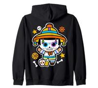 Day The Dead Sugar Skull Dia De Los Muertos Men Women Costum Felpa con Cappuccio