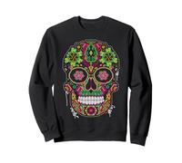 Day The Dead Sugar Skull Dia De Los Muertos Mexicans Costume Felpa