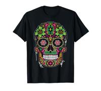 Day The Dead Sugar Skull Dia De Los Muertos Mexicans Costume Maglietta