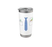 Day Trader Halloween Costume con cravatta per gli appassionati di trading Bicchiere termico in acciaio inox doppia parete