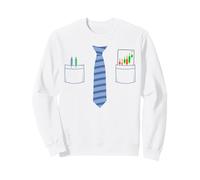 Day Trader Halloween Costume con Cravatta per Gli Appassionati di Trading Felpa