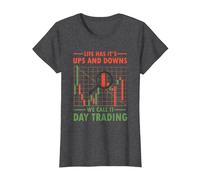 Day Trader Investitore Borsa - Day Trader Trading Online Maglietta, Donna, Grigio Scuro, L