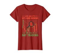 Day Trader Investitore Borsa - Day Trader Trading Online Maglietta, Donna, Mirtillo Rosso, L