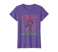 Day Trader Investitore Borsa - Day Trader Trading Online Maglietta, Donna, Viola mélange, L