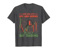 Day Trader Investitore Borsa - Day Trader Trading Online Maglietta, Uomo, Grigio Scuro, 5XL