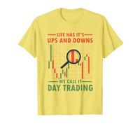 Day Trader Investitore Borsa - Day Trader Trading Online Maglietta, Uomo, Limone, S