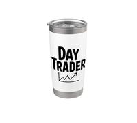 Day Trader Life: trambusto duro e profitto quotidiano Bicchiere termico in acciaio inox doppia parete