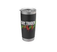 Day Trader - Stile grafico di Trading Azioni Distressed Bicchiere termico in acciaio inox doppia parete