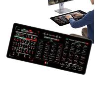 Day Trading Mousepad - Base in + pad per mouse da surfae in | Backing senza slittamento con parte superiore liscia scorrevole, bordi durevoli, dimensioni estese | Strumento da scrivania per il