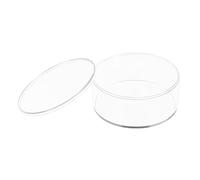 Dayaanee Contenitore rotondo in acrilico trasparente con coperchio per caramelle, pillole, unghie, perline e piccoli gioielli, 15 x 6 cm