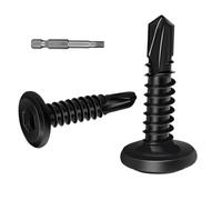 Dayalo 50 viti autofilettanti 5,5 x 19 mm, viti autofilettanti in acciaio inox, viti autofilettanti, viti autofilettanti, viti a testa piatta, colore nero, con punta