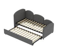 Daybed Twin Size con Storage Drawers, Velvet Imbottito Daybed, Camera da letto, Soggiorno, Moderno Divano Letto Daybed Frame per soggiorno, cameretta dei bambini, camera da letto (grigio scuro + Foam,