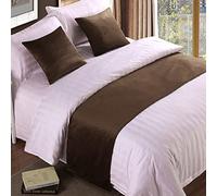 DAYDAY helper Runner da Letto Queen Bed Morbido in Velluto Decorativo Copriletto di Lusso Marrone Copripiedi per Letto, Sciarpa da Letto, Asciugamano per Testata del Letto per Hotel, Camera da Letto
