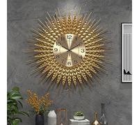DAYDAYART 28 Inch Gold Large Wall Clock Decorative Metal Mid Century Wall Clocks, Modern Big Silent Non-Ticking Clock, Modern Handmade Home Art Decor for Living Room, Bedroom, Dining Room