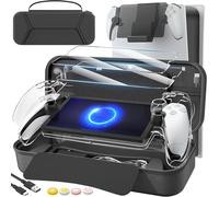 daydayup Set di accessori 14 in 1 compatibile con Playstation Portal Remote Player, borsa per il trasporto e appendiabiti con 2 pellicole protettive per lo schermo e 4 maniglie per pollice, pacchetto
