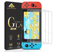 daydayup Vetro temperato per Nintendo Switch [3 Pezzi] Pellicola salvaschermo - Bubble Free, HD, Anti-Crack, durezza 9H, Resistente ai Graffi, Facile da installare per Switch