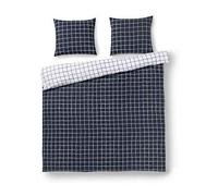 DayDream bedwear copripiumini Pablo Navy, Cotone, Marina Militare, 240 x 200/220