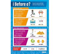 Daydream Education - Poster I Before e?, tabelle didattiche in lingua inglese per aule scolastiche, carta lucida laminata, misura 850 x 594 mm (A1)