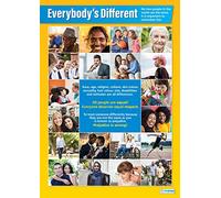 Daydream Education Poster PSHE con scritta Everybody's Different, carta lucida, misura 850 mm x 594 mm (A1) | Poster per aula PSE | Tabelle didattiche di PSE