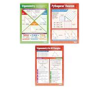 Daydream Education - Set di 3 poster trigonometria, formato carta lucida, 850 mm x 594 mm (A1)
