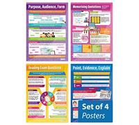 Daydream Education - Set di 4 poster per la preparazione degli esami inglesi, in carta lucida, misura 850 mm x 594 mm (A1)