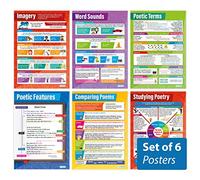 Daydream Education - Set di 6 poster di poesia in inglese | Carta lucida laminata misura 850 mm x 594 mm (A1) | Poster scolastico di Daydream Education