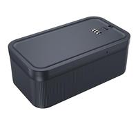 Dayear Scatola portaoggetti chiudibile con codice combinato, 23,5 x 12,7 x 9,1 cm, sicura per medicine, telefono e frigorifero, per casa, ufficio, viaggi, scuola, senza BPA, grigio blu