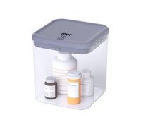 Dayear Scatola portaoggetti con serratura con codice combinato, 13,6 x 13,6 x 15,6 cm, sicura per medicine, telefono e frigorifero, resistente, per casa, ufficio, viaggi, scuola, grigio scuro