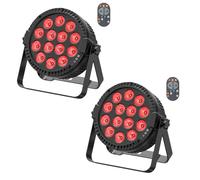 DayFlicker 2PCS 14 * 6 W LED Luce Par, 4 in 1 RGBW Disco Party Stage Light con telecomando 4/8 CH Master-Slave Semovente Par Light Spotlight Adatto per Festival Club DJ Palco Nozze
