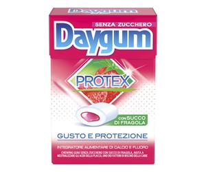 Daygum Protex Chewing Gum Con Succo di Fragola, 30g
