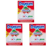 Daygum Protex, Chewing Gum, Gusto Fragola, Senza Zucchero, con Xilitolo, Confezione da 6 Astucci da 24 Gomme da Masticare, da Portare Sempre con te
