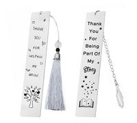 Dayinkes 2PCS Segnalibro in metallo, segnalibro in acciaio inox con squisita confezione regalo, segnalibro inciso Regali perfetti per Pasqua, ringraziamento, studio della Bibbia Segnalibri Premio