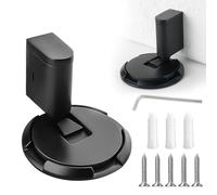 Dayinkes Fermaporta magnetico, fermaporta meccanico da pavimento senza punzonatura, fermaporta resistente, supporto magnetico silenzioso regolabile per porta, per fondo porta (nero)