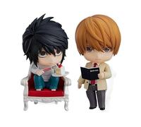 DAYIYUE Death-Note - 2 statuette di Yagami Light Yagami da 10 cm, con accessori, statuetta di Kira L, anime, sostituisce viso e parti, in PVC, per esposizione quotidiana e regalo