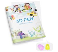 Dayker Libro da disegno con stampa 3D, modello riutilizzabile con 40 motivi vivaci con una piastra in PVC trasparente, spessi stencil per pittura di carta graffiti per regali fai da te 3D