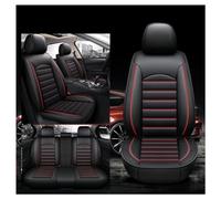 DAYKET Coprisedili per Auto in Pelle per Peugeot 307 CC, Impermeabile Set Fodere Anteriori e Posteriori Copri Sedili Auto Set Coprisedili,B/Black-Red