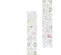 DAYLIGHE Nastro di carta decorativo da 2 metri con motivo di panda e trifogli del fumetto per pianificatori e regali che avvolgono il diario di personalizzazione del nastro artigianale