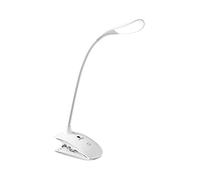 daylight Lampada a clip intelligente per scrivania, lettura, ufficio, comodino e libri - Lampada a morsetto con 3 livelli di luminosità regolabili e collo d'oca flessibile