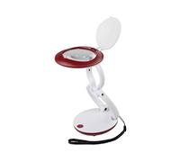 Daylight Luce ingrandente pieghevole compatta YoYo, ideale per hobby, cucito, ricamo, lettura, manicure, pedicure e altro, bianco/rosso, 8,2×16,5×7,6 cm
