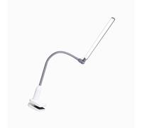 Daylight UnoPro™ Clamp Lamp - High CRI 95 LED (6,000K, 1150 Lux), Anti-Glare Shade, 4 Brightness Levels, Flexible Arm, Sturdy Clamp (White)
