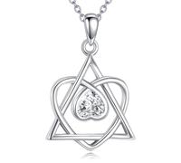 DAYLINLOVE Adoptions - Collana in argento Sterling S925 con ciondolo a forma di cuore, simbolo di adozione, idea regalo per donne, mogli e madri