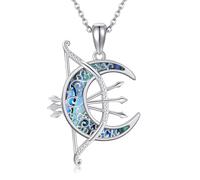 DAYLINLOVE Artemis Collana in argento sterling 925 Abalone Shell Artemis Greco Dea Ciondolo Collana Mitologia greca Gioielli Regali per le donne, Argento sterling