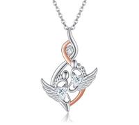 DAYLINLOVE Collana di aborto spontaneo in argento Sterling 925 angelo perdita di cuore della gravidanza Memorial collana aborto spontaneo Regali per le mamme, Argento sterling