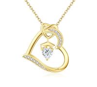 DAYLINLOVE Collana di laurea in argento Sterling S925 con cappello a forma di cuore del 2025, regalo di laurea per donne, madri e moglie, Sterling Silber, Argento sterling, Nessuna pietra preziosa