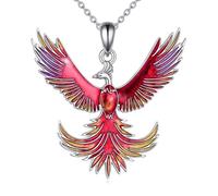DAYLINLOVE Fenice collana in argento sterling 925 fenice catena fenice gioielli regalo per donne ragazze amanti della fenice, Nessuna pietra preziosa