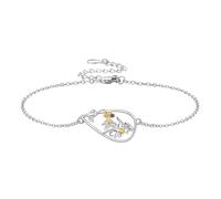 DAYLINLOVE Narciso Cavigliera in argento Sterling 925 con fiore a gas lacrimogeno, per donne e ragazze