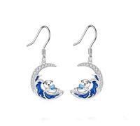 DAYLINLOVE Otter - Orecchini pendenti in argento sterling 925, con albero dell'oceano, idea regalo per donne e ragazze