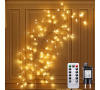 DAYLUMI Catena Luminosa, 96 Rami di Luci a LED con Spina, 8 Modalità, DIY Impermeabile Luci Decorativi a Ramo per Pareti, Soggiorno, Albero Illuminato (96 Led 1 pezzo)