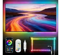 DAYMEET - Retroilluminazione LED 3M USB per TV 32-60 Pollici, Striscia di Luce RGBIC Con Telecomando, Sincronizzazione Musicale, Bluetooth e Controllo APP