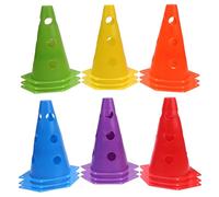 DAYnagh 12/18Pcs Agilità Cono di Calcio Formazione Maker Secchio Campo Pattinaggio Marcatore di Allenamento di Calcio Indicatore di Formazione di Calcio Ostacolo Attrezzature